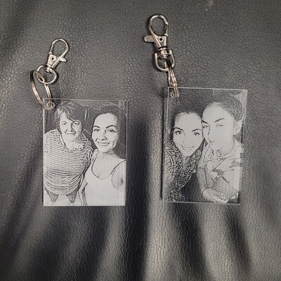 Photo Keychains laser engraved arcrylic