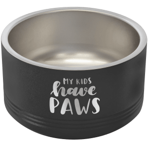 Custom Polar Camel 18 oz. Black Pet Bowl