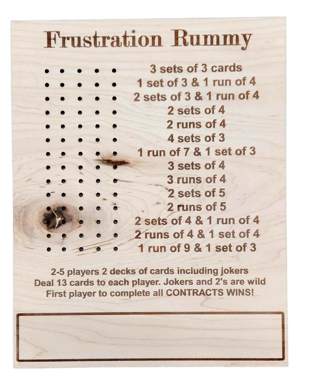 School/Rummy/Phase 10 Maple Board Game
