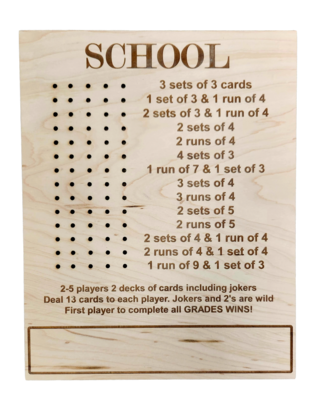 School/Rummy/Phase 10 Maple Board Game