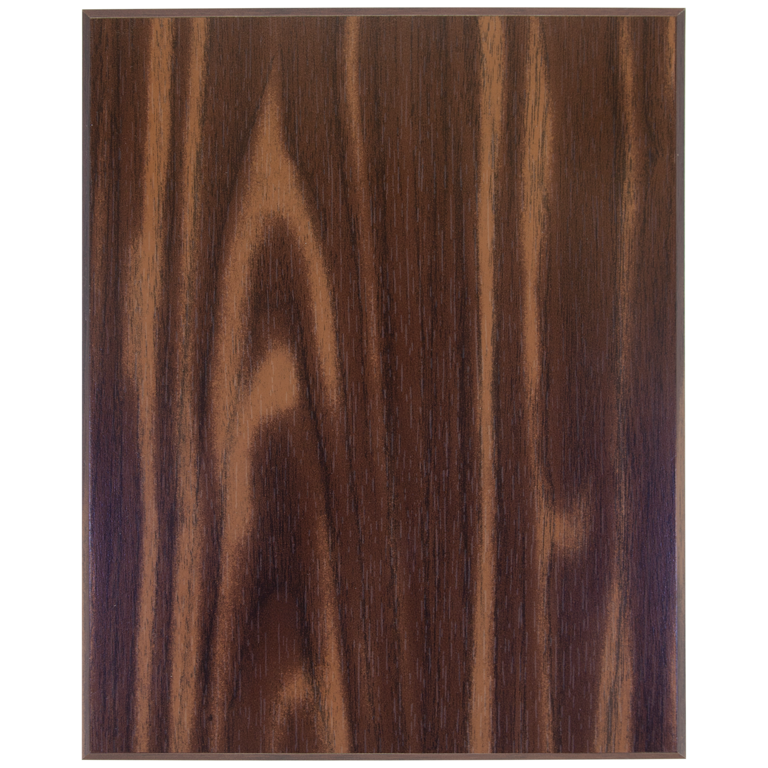 7&quot; x 9&quot; Walnut Finish Plaque with 45 Degree Bevel Edge