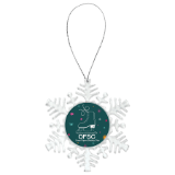 4 1/8&quot; Snowflake Ornament w/2&quot; Insert Holder &amp; Silver String/Insert