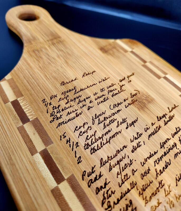 Custom Family Recipe Bamboo Cutting Board