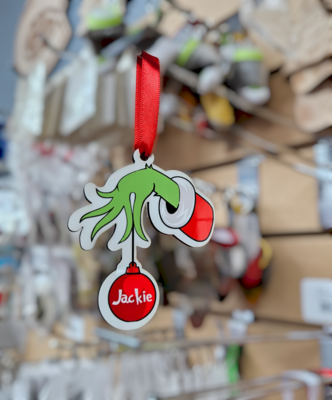 Grinch Ornament Personalized