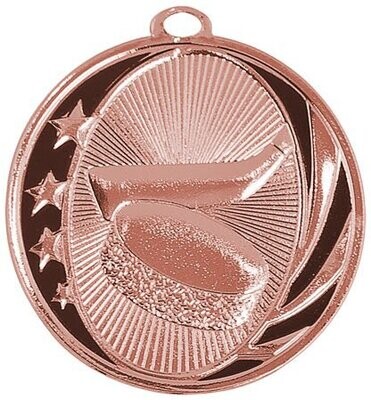 2" Bright Bronze Hockey Laserable MidNite Star Medal