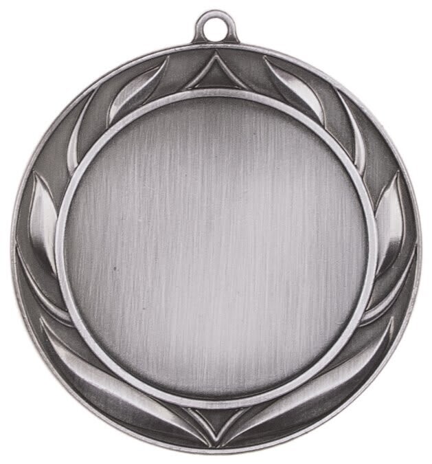 2 3/4&quot; Antique Silver Wreath 2&quot; Insert Holder Medal