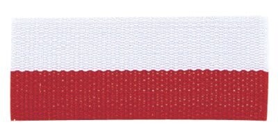 7/8&quot; Red/White Neck Ribbon with Snap Clip