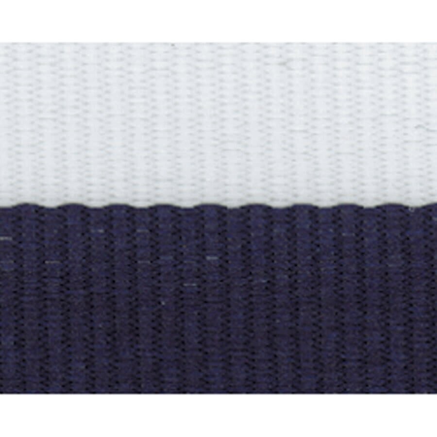 7/8&quot; Navy Blue/White Neck Ribbon with Snap Clip