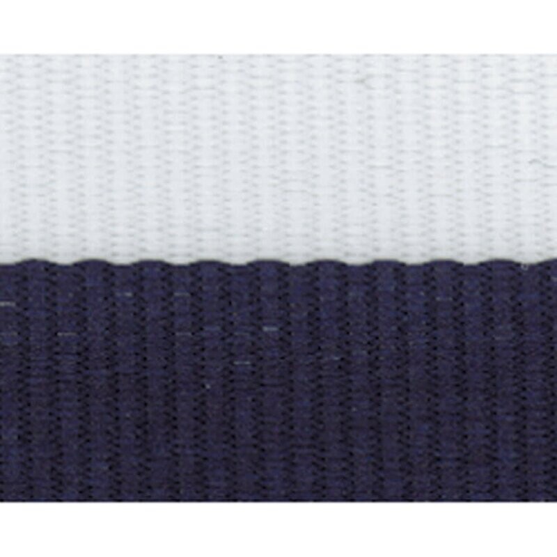 7/8&quot; Navy Blue/White Neck Ribbon with Snap Clip