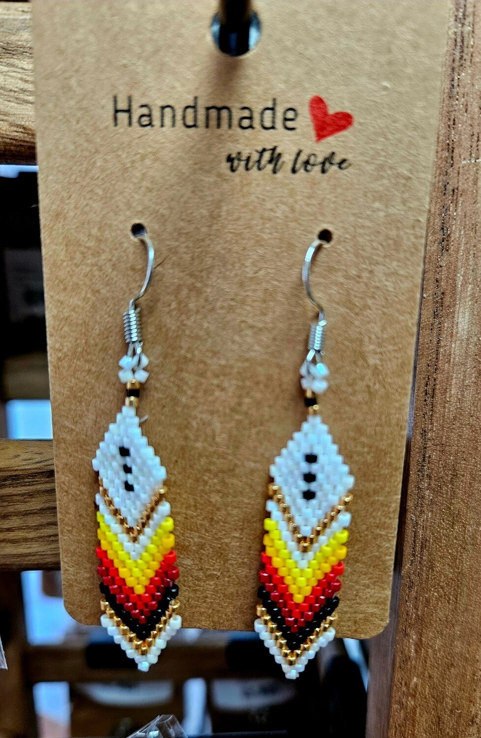 Medicine wheel with gold accent dangle