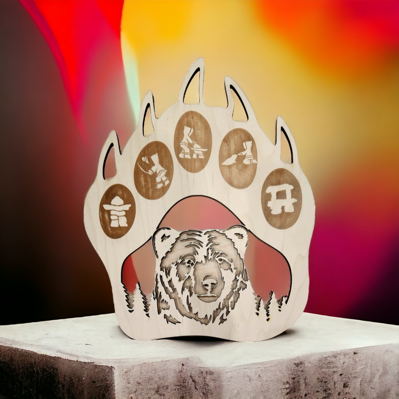 Bear Paw Aurora Borealis Hanging Decor