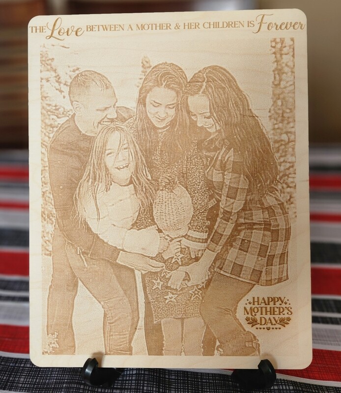 8&quot;x10&quot; Engraved Maple Portrait ~ Mother&#39;s Day
