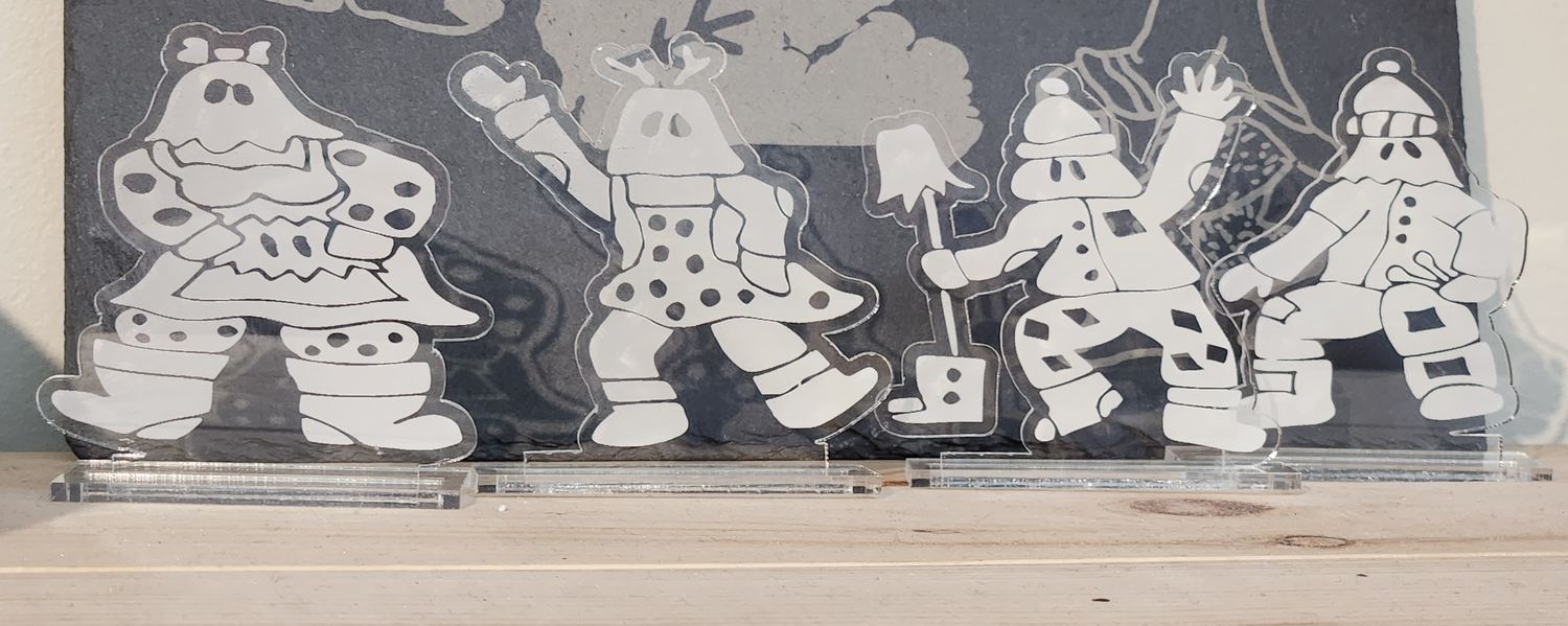 Mummers Standing Acrylic Figures