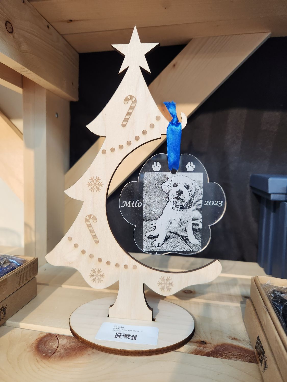 Maple Ornament Stand 11&quot;
