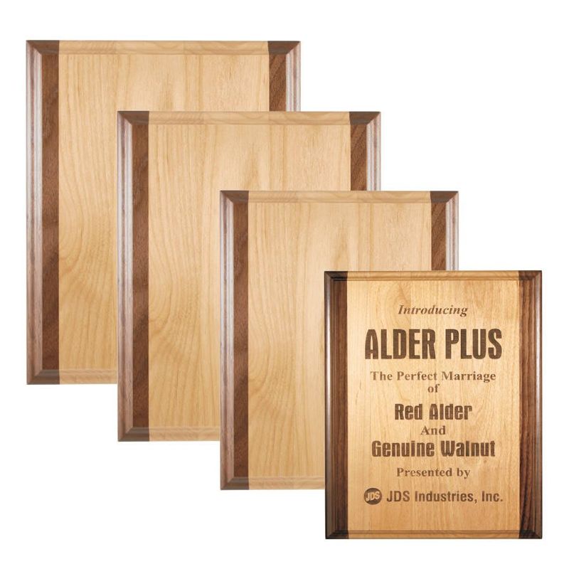 8&quot; x 10&quot; Genuine Red Alder &amp; Genuine Walnut Plaque