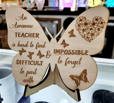 Butterfly Teacher Plaque