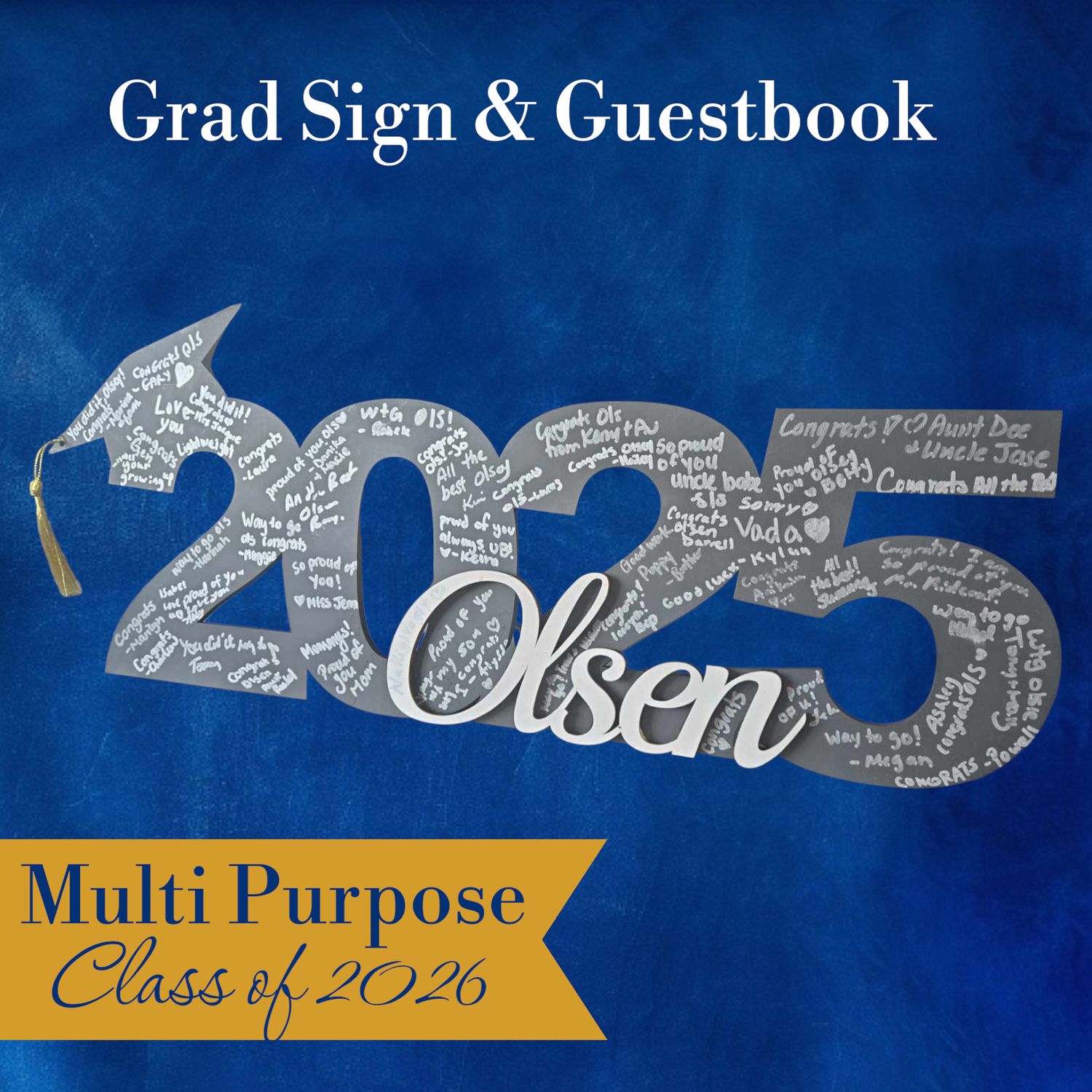 Grad Guest book sign personalized
