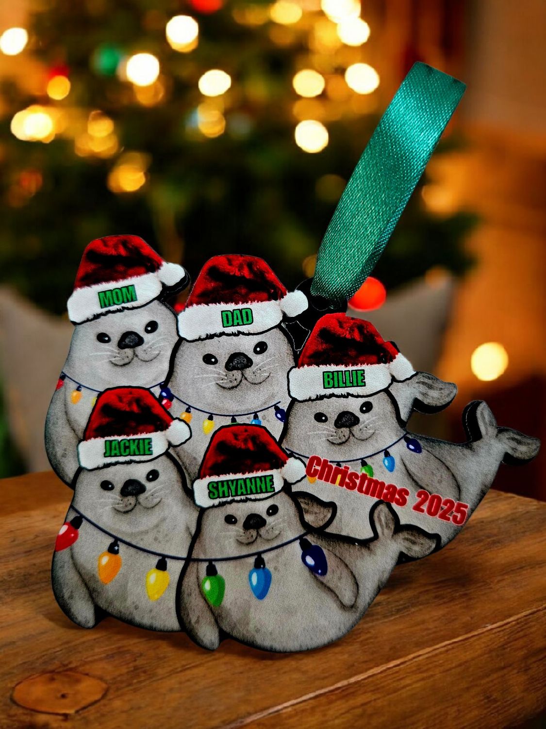 Seal Family Christmas ornament
