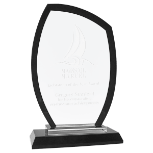 7 1/2&quot; Peak Black Regal Glass