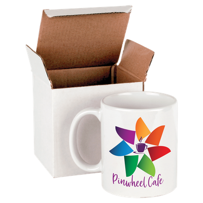 11 oz. White Sublimatable Ceramic Mug with White Box