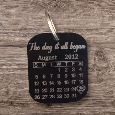 Personalized Calendar Keychain
