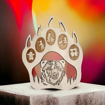 Bear Paw Aurora Borealis Hanging Decor