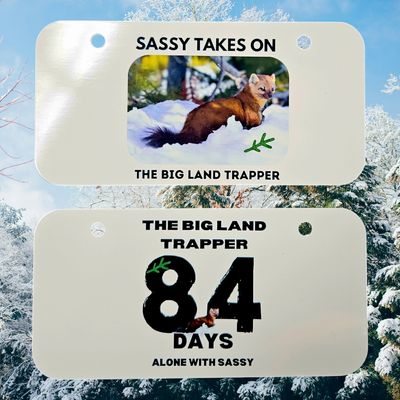 Big Land Trapper 5.88" x 2.94" Unisub Aluminum Mini License Plate