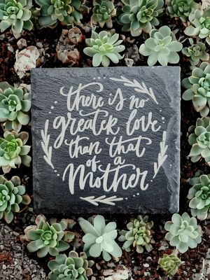 4" Square Granite Slate Coaster