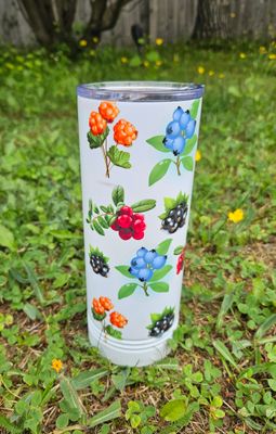 22 oz. White Sublimatable Skinny Tumbler with Slider Lid