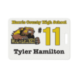 2" x 3 1/2" White Sublimatable UV Sub Aluminum Luggage Tag