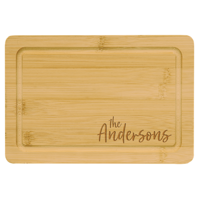 9" x 6" Bamboo Cutting Board with Drip Ring