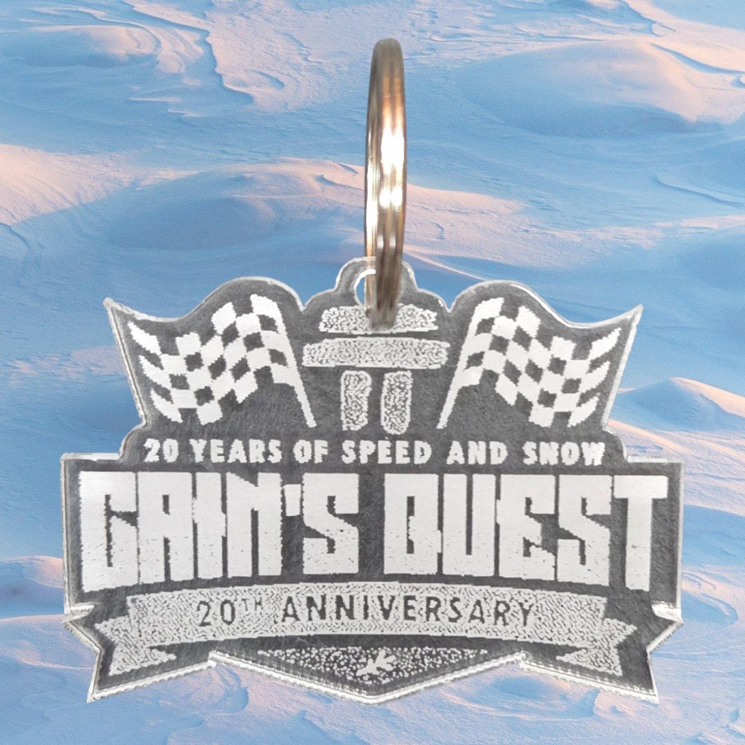 20th Anniversary Clear &amp; Black Cast Acrylic Keychains