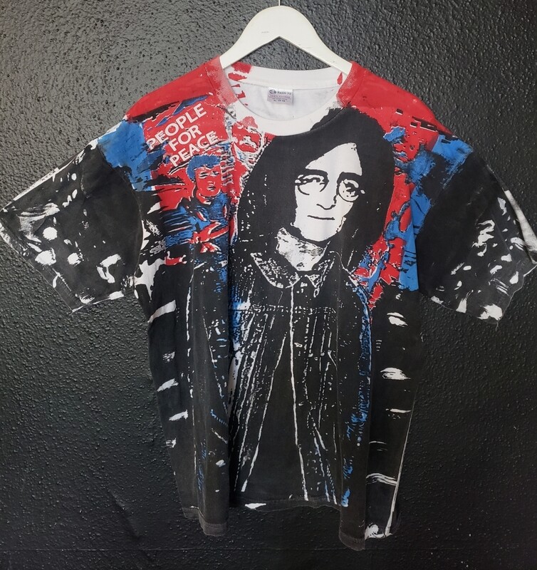 John Lennon All Over Print T-shirt- sz XL