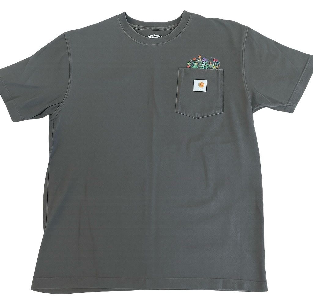 Embroidered Flowers On Pre-Owned Carhartt Pocket Tee