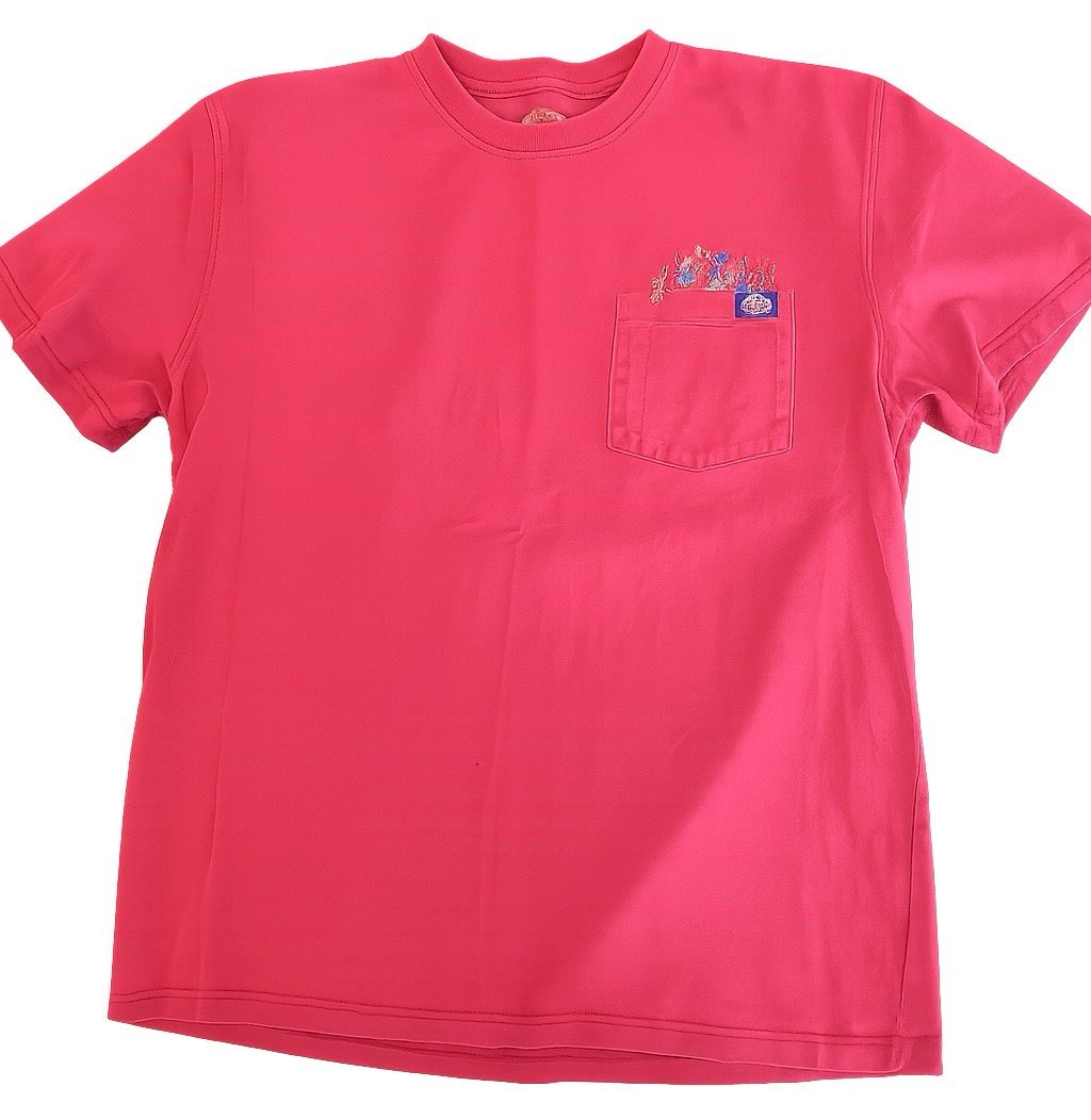 Embroidered Flowers On Pre-Owned Dickies Pocket Tee