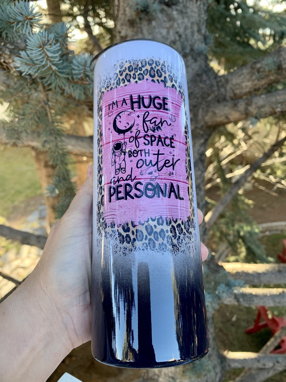 20oz stainless steel tumbler - Personal Space