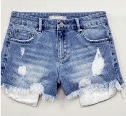 Tractr Distressed Jean Short