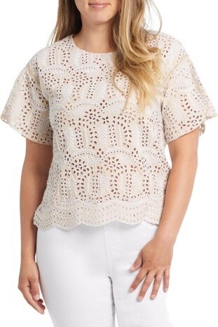 Tribal  Embroidered Sand Blouse