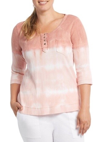 Tribal  Ombre Waffle Henley