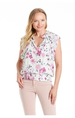 Another Love Floral Cap Sleeve Top