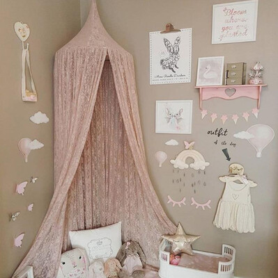 Stunning Boho Pink Lace Hanging Canopy/Play Tent
