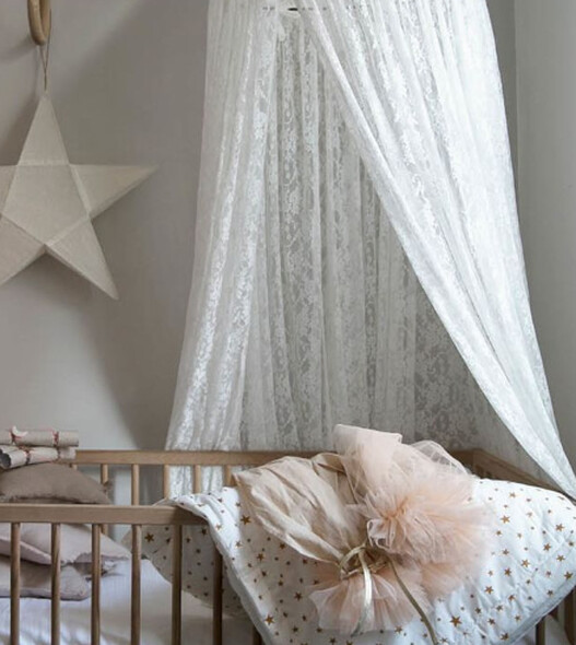 Stunning Boho White Lace Hanging Canopy Play Tent