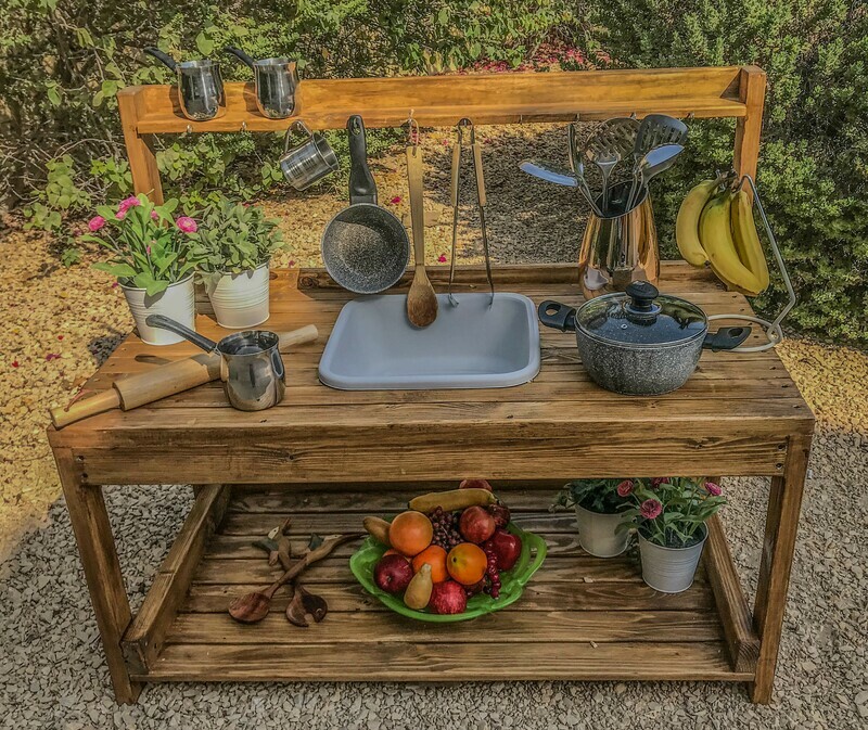 The Jumeirah: Basic Outdoor Wooden Mud Kitchen The Jumeirah: Basic Outdoor Wooden Mud Kitchen