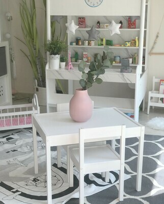 Wooden Square Table and Two Chair Set Wooden Square Table and Two Chair Set