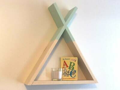 Wooden Tipi Shelf - Nursery Decor Wooden Tipi Shelf - Nursery Decor