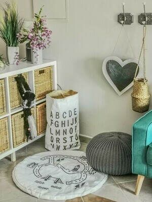 Round Play Mat for Baby Gym and Room Decor - Road Map Round Play Mat for Baby Gym and Room Decor - Road Map