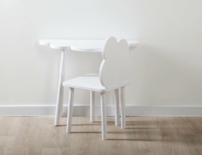 Wooden Cloud Table and Chair - Single Set Wooden Cloud Table and Chair - Single Set