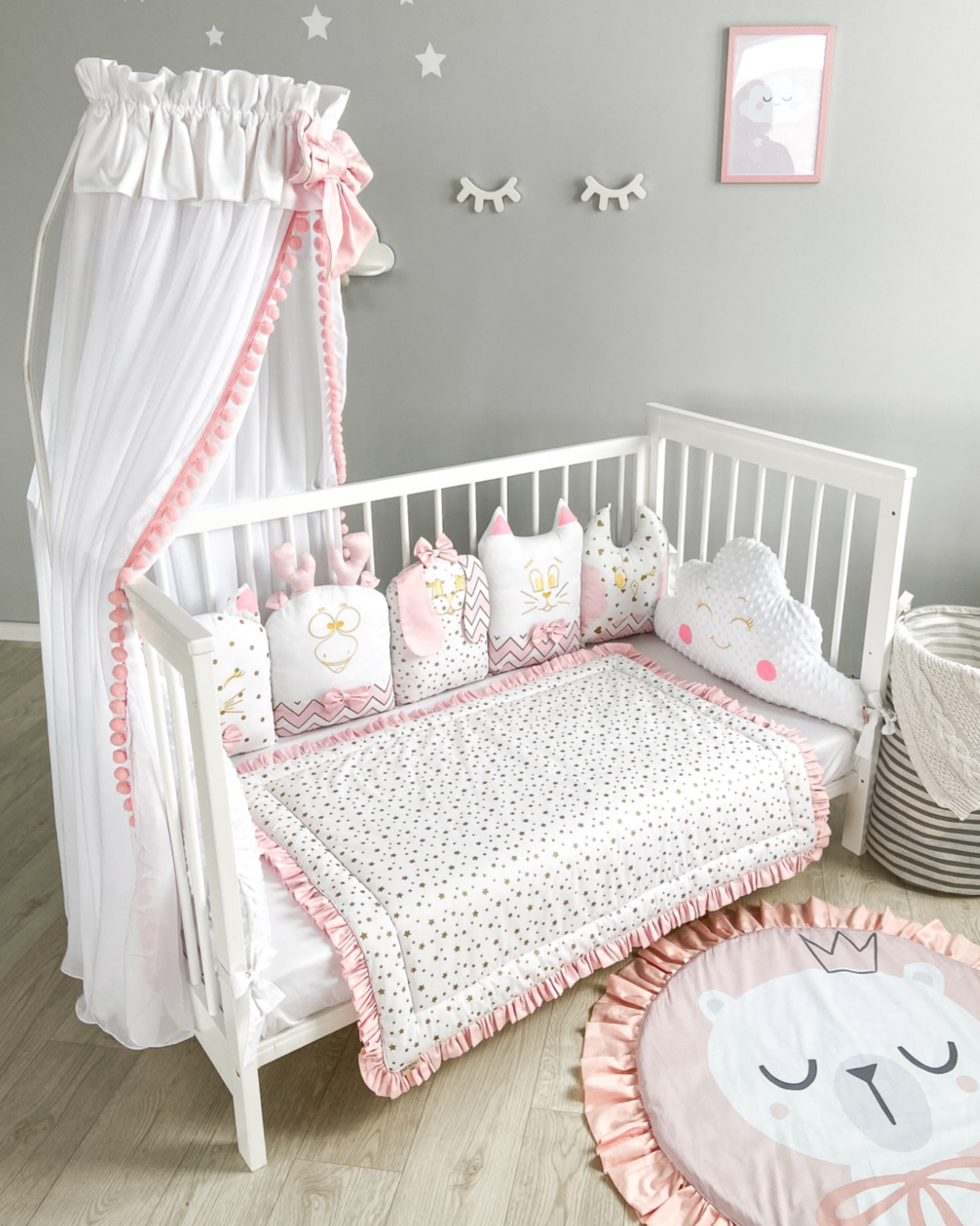 pink cot set