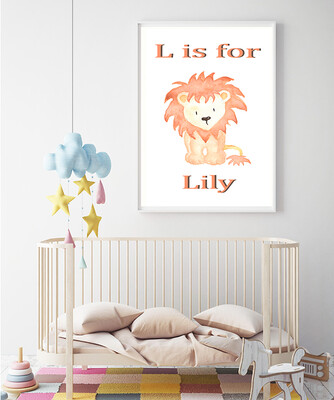 "L is for Lily" Print and Frame - Personalized "L is for Lily" Print and Frame - Personalized