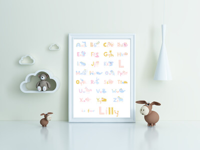 "ABC - Lilly" Print and Frame - Personalized